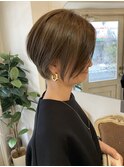 ひし形美シルエットのハンサムショート 骨格補正効果◯
