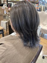 フェイバリットビューティシャルム(Favorite Beauty Charme) バレイヤージュスタイル×ブルーシルバー×ウルフスタイル