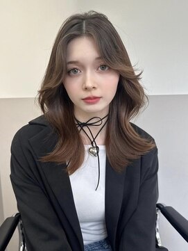 ジーナ 沖縄新都心(Zina) 髪質改善*秋色ブラウンウェーブミディアム*美髪【Zina沖縄】