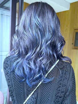 ブレイズヘアー(BLAZEhair) ブルージュバレイヤージュ×ブリーチ２回