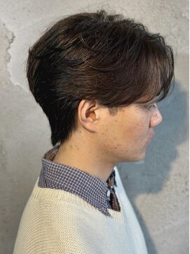 ニアウ 高崎店(Niau) メンズセンターフェザーニュアンスパーマ群馬高崎眉毛韓国ウルフ