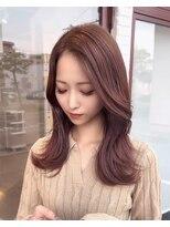 ジゼラ(GISELA)&nbsp;くびれヘア レイヤーカット ピンクベージュ