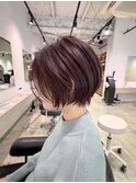 20代30代40代大人美人丸みショートボブ白髪ぼかしハイライト川崎