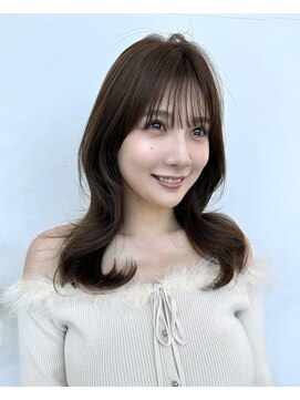 ロンドアベニール 北千住(Lond avenir) ミニウルフレイヤーカット顔周り前髪韓国ミディアムロング北千住