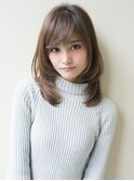 【THiRD】ホワイトグレージュチェリーブラウンミニウルフ