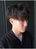 無造作パーマ×マッシュスタイルで大人な雰囲気に◎