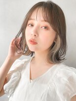 アグノス 青山(Agnos) 愛されセミディ斜めバング外ハネボブワンカール大人可愛い