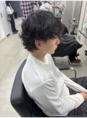 ニュアンスパーマ/men's/センターパート/ダウンパーマ/新宿/藤沼