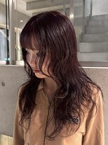 ヲタク(wotaku.)&nbsp;レッドカラーラベンダーブラウン暖色カラーブリーチなしカラー