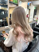 ラピス 横浜(Lapis) ミルクティーベージュシールエクブリーチカラーインナーカラー