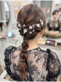 編みおろしヘアアレンジ
