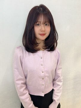 アクシス 栄店(`AXIS) 森崎ワンホンレイヤー/ミルクティーブロンド/ダークブルー/栄