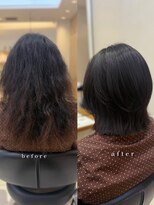 パーマ落としラボ アピッシュ 青山(apish)&nbsp;パーマ落としパーマお直しパーマ戻しストレートヘア髪質改善