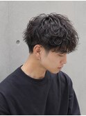 波巻きスパイラル×ショートマッシュ