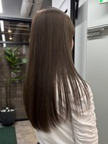 ヌープヘアーアイス(NUUP.hair ici)&nbsp;♪ ブリーチなしブラウンベージュ×大人ロング