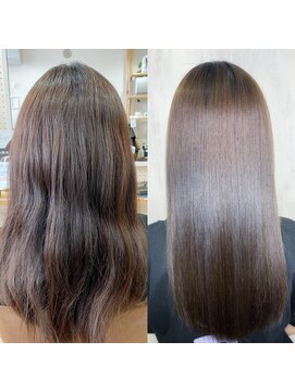 アンフィドットドゥルドゥ(AnFye.dueldo) ジュエリーシステム×LULUTr×縮毛矯正でつやっつやの艶髪♪