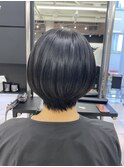 【川原】ショートヘア/アッシュブラック