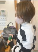 ［OCEAN　Hair&Life]くびれショートボブ/白髪ぼかしハイライト