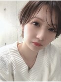 髪質改善・韓国・ショート・ベージュハイライトインナーカラー