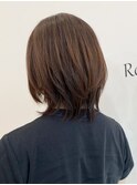 美シルエットのミディアムウルフスタイル【Rotohair】