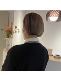 tight mini bob×2tone beige【KAZUKI】