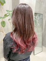 テトヘアー(teto hair)&nbsp;毛先カラー　ピンクカラー　裾カラー　デザインカラー　ピンク