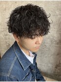 波巻きパーマ_マッシュ_ツーブロック