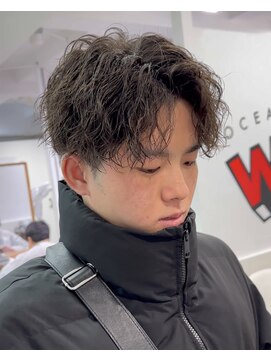 オーシャントーキョー 心斎橋(OCEAN TOKYO WEST) 波巻きパーマメンズツイストスパイラルパーマツーブロック