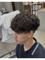 スイッチ(men's SWITCH)&nbsp;シャドウパーマスパイラル刈り上げマッシュレイヤーツーブロック