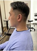 men'shair/アップバング/黒髪/刈り上げ/ベリーショート