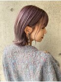 フェミニンロングウェーブミディアム似合わせカット