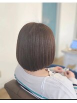 ヘアアトリエ ナイン(hair atelier nine)&nbsp;イメチェン/ホワイトブロンド/外ハネボブ/ワイドバング/福島市