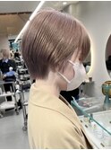 タッセルボブミルクティーベージュヘーゼルベージュレイヤーボブ