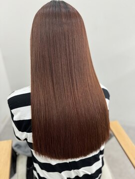 モモ(momo) レイヤーカットボブ_エアリーロングピンクブラウン