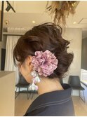 襟足7センチでのアップスタイル