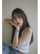 ルル(Lulu)&nbsp;ダークトーンオリーブグレージュロングヘア