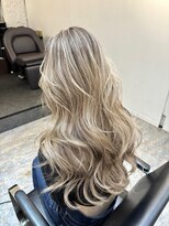 ブレンド 渋谷(BLend)&nbsp;ハイライトカラーミディアムヘア暗めカラーデザインカラー