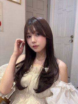 ロンドアベニール 北千住(Lond avenir) 韓国顔周り/バタフライカット/ミディアムレイヤーカット北千住