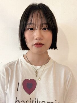ユートゥイーズ つくば(U too e's) riko|全部巻かないラフなボブ