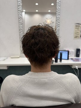 バディヘアーサロン(BUDDY HAIR SALON) スパイラルパーマ刈り上げツーブロックメンズヘアマットブラウン