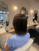 パプス ド コワフュール 川西能勢口店(Pap's de coiffeur) ボブ+オリーブベージュ