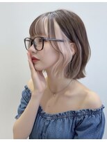 VIM hair 西原店【ヴィム ヘアー】【10月中旬 OPEN(予定)】 デザインが可愛い♪インナーカラー×切りっぱなしボブ◎