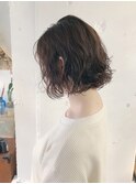 【RICCA渡辺】前下がりのレイヤーボブ＆ランダムパーマ