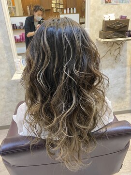 ヘアーエポック(hair epoque) コントラストバレイヤージュ/フォギーベージュ