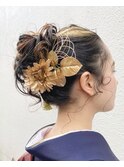 成人式、卒業式に!ヘアセット、アップ、髪飾り
