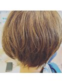 #くびれヘア／ショート #ミントベージュ #髪質改善カラー
