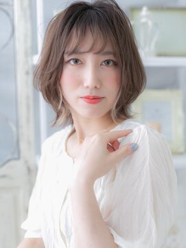 モッズヘア 越谷(mod's hair) 外ハネゆるふわボブ外国人風インナーカラーa越谷20代30代40代