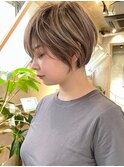 大人ショートヘア/ハイライトカラー/イルミナカラー[国分寺]