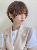 【銀座◇成田】くびれショートグレージュカラー小顔ショート