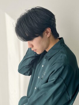 シスタ(SISTA) 【SiSTA】田中黒髪束感前下がりセンターパートツーブロック